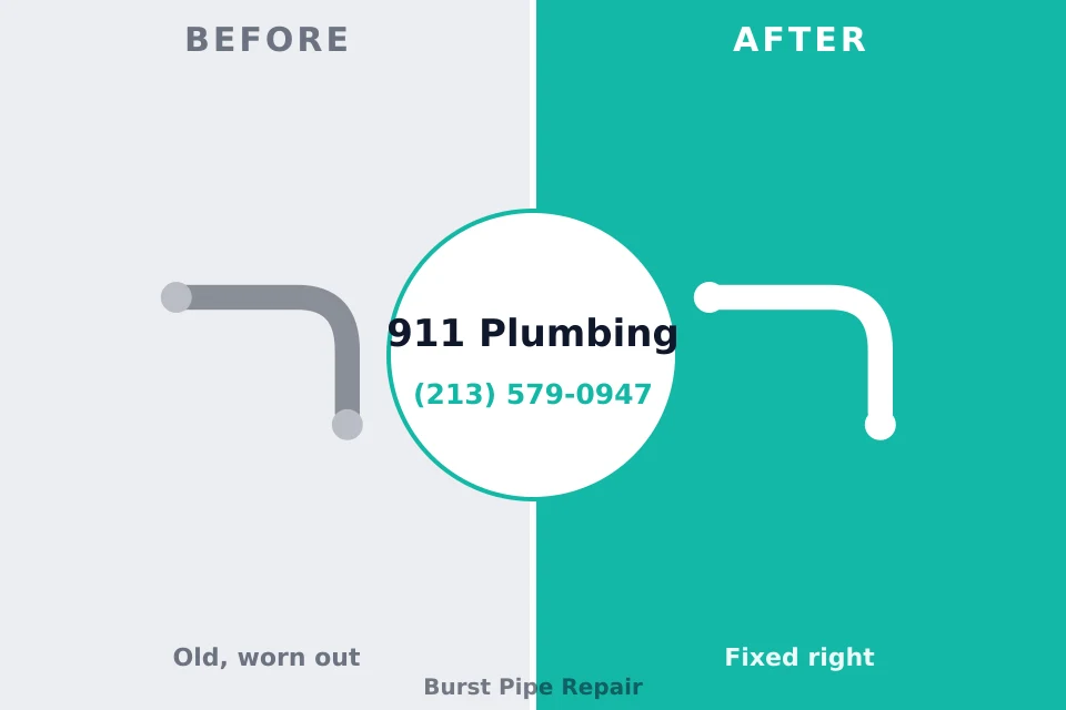 Before and after: plumbing repair Fisher, IL